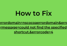 errordomain=nscocoaerrordomain&errormessage=could not find the specified shortcut.&errorcode=4